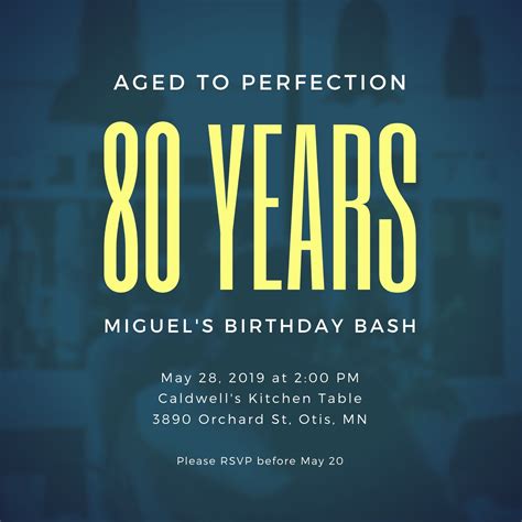 10 80th Birthday Invitation Templates Youll Love