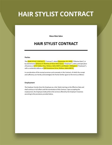 10 Essential Elements Of A Wedding Hair Stylist Contract