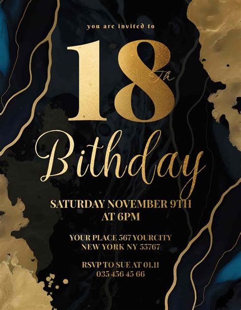 10 Free 18th Birthday Invitation Templates