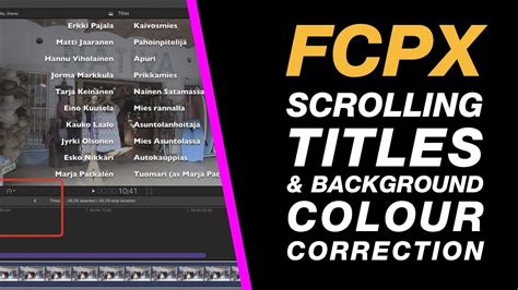 10 Free Final Cut Pro Credits Templates