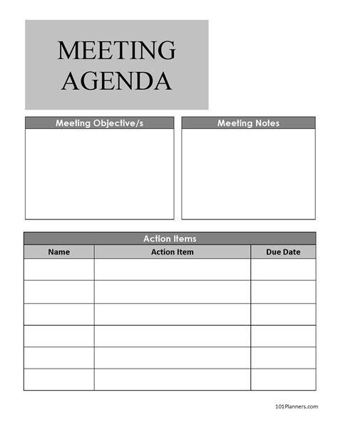 10 Free Meeting Agenda Templates On Google Docs