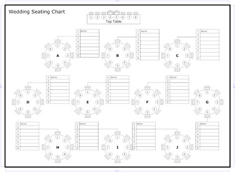 10 Free Seating Chart Templates