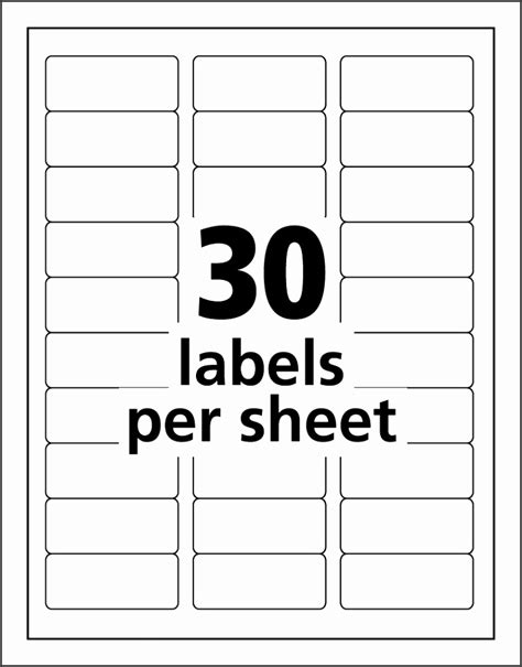 10 Free Templates For 30 Address Labels Per Sheet