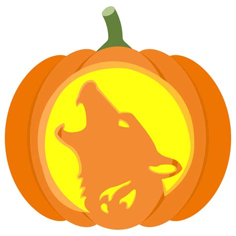 10 Free Wolf Pumpkin Carving Templates