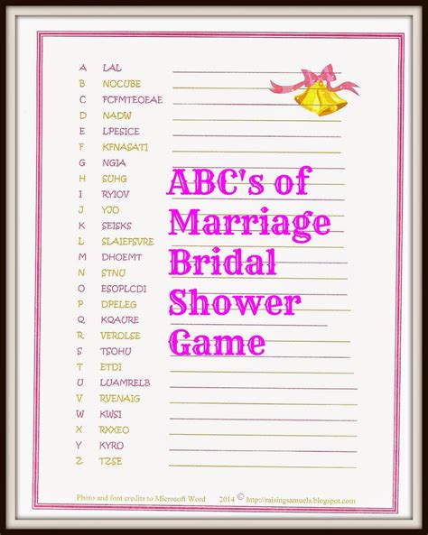 10 Fun Bridal Shower Game Templates To Try