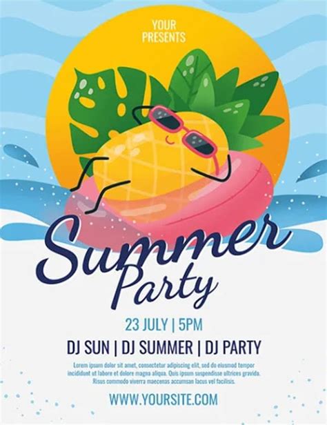 10 Summer Party Flyer Templates To Wow Your Guests