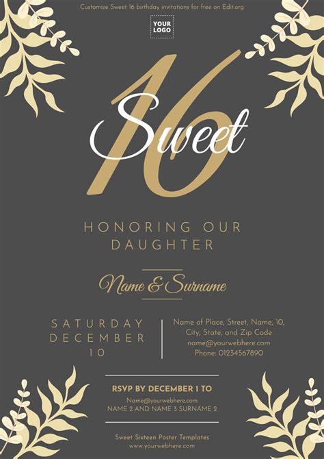 10 Sweet 16 Invitation Templates You Can Print