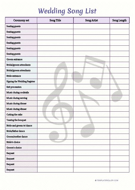 100 Essential Wedding Dj Song List Templates