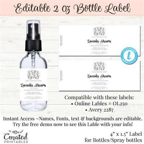 2 Oz Bottle Label Template Design And Download