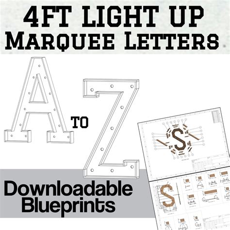 4ft Marquee Letter Template Diy Guide