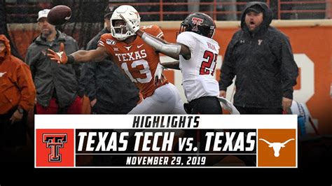 5 Biggest Texas Tech Vs Texas Football Rivalry Moments