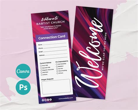 5 Church Connection Card Templates