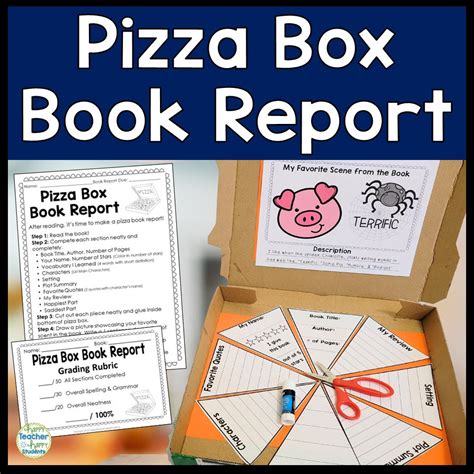 5 Creative Pizza Box Book Report Templates