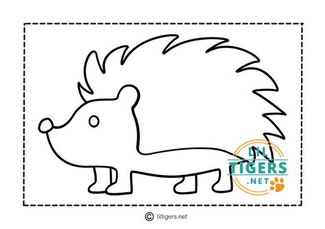 5 Cute Hedgehog Outline Templates