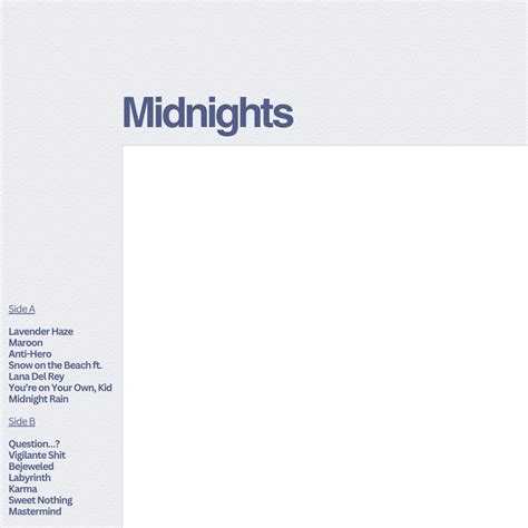 5 Diy Midnights Album Cover Templates