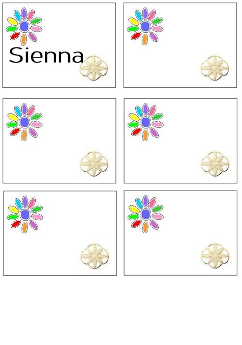 5 Easy Daisy Name Tag Templates