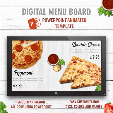 5 Easy Menu Board Template Powerpoint Designs