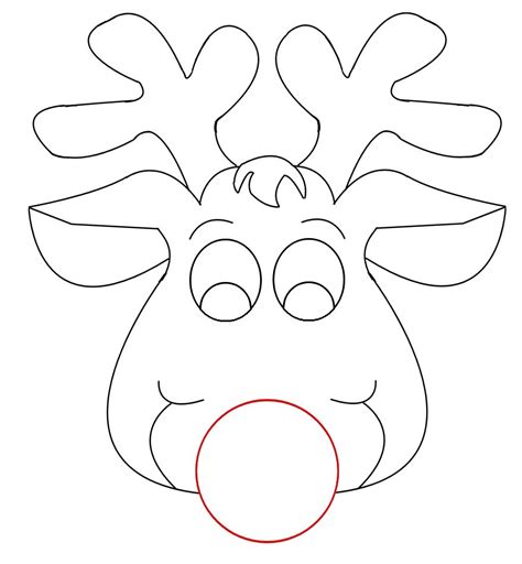 5 Easy Rudolph Reindeer Face Templates