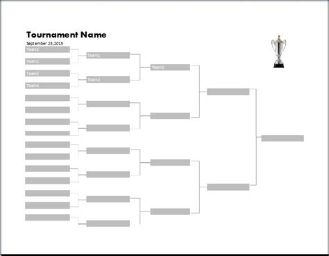 5 Easy Tournament Bracket Templates In Excel