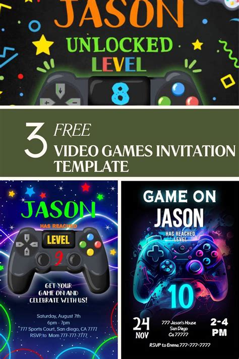 5 Epic Video Game Invitation Templates