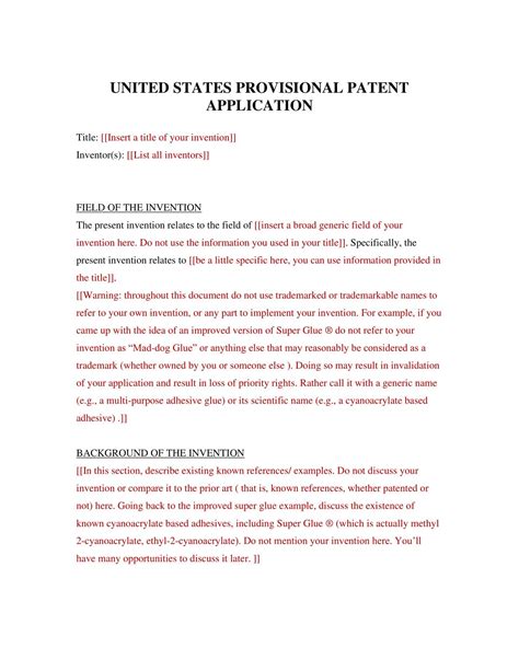 5 Essential Elements Of Stanford University Provisional Patent Template