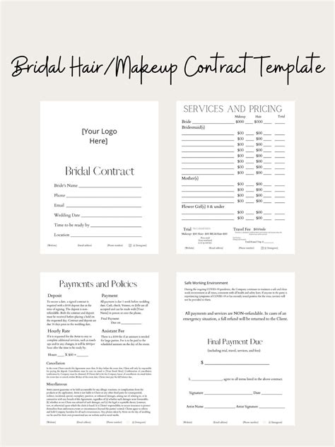 5 Essential Hair And Makeup Contract Templates