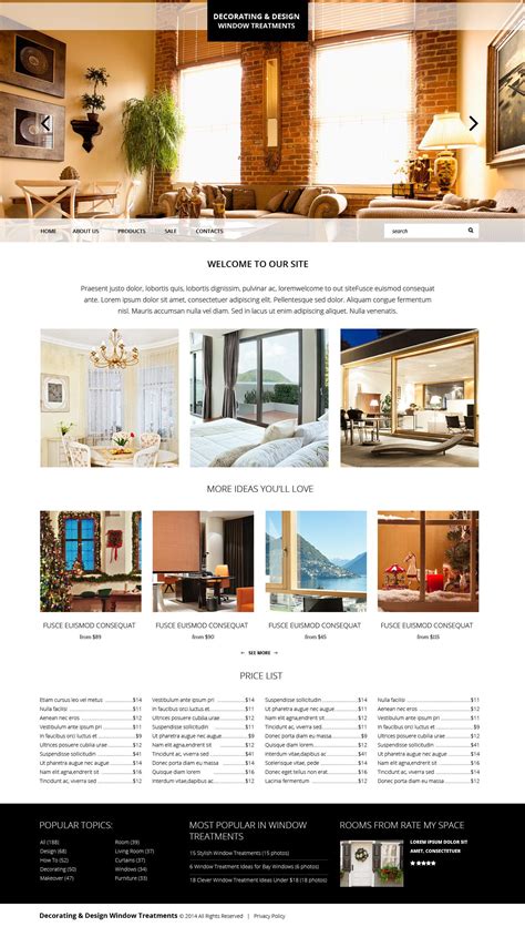 5 Essential Home Decor Website Templates