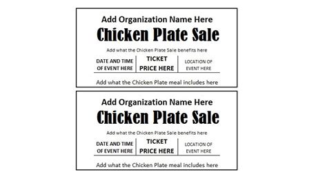 5 Essential Plate Sale Ticket Templates