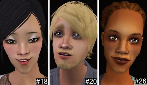 5 Essential Sims 2 Face Templates