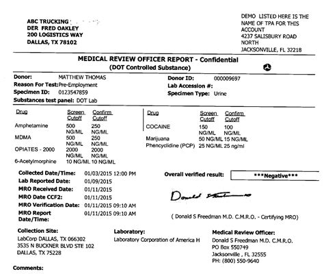 5 Fake Drug Test Results Templates Exposed