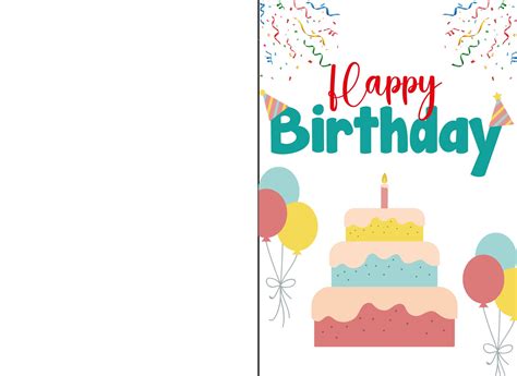 5 Foldable Birthday Card Templates In Word