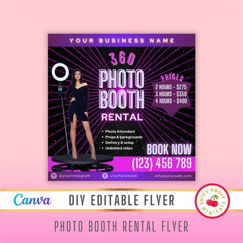 5 Free 360 Photo Booth Flyer Templates