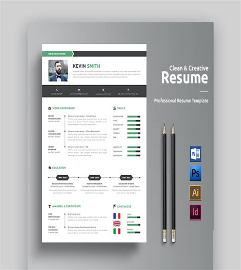 5 Free Adobe Illustrator Resume Templates