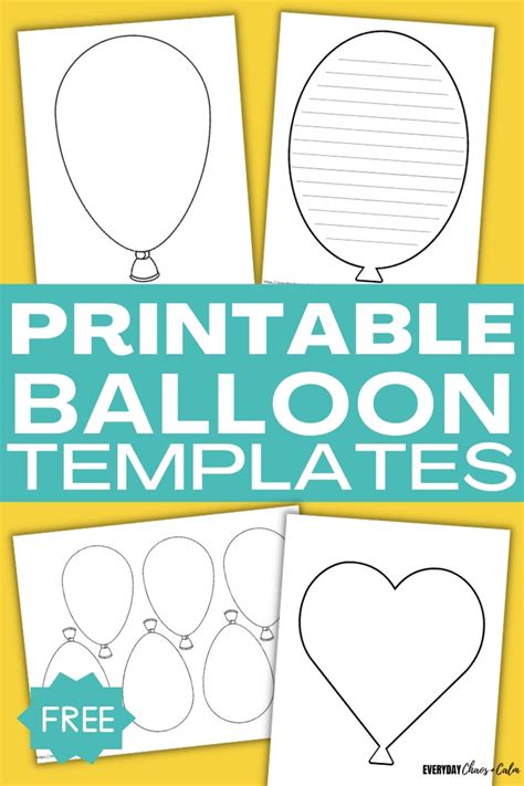 5 Free Balloon Template Printables