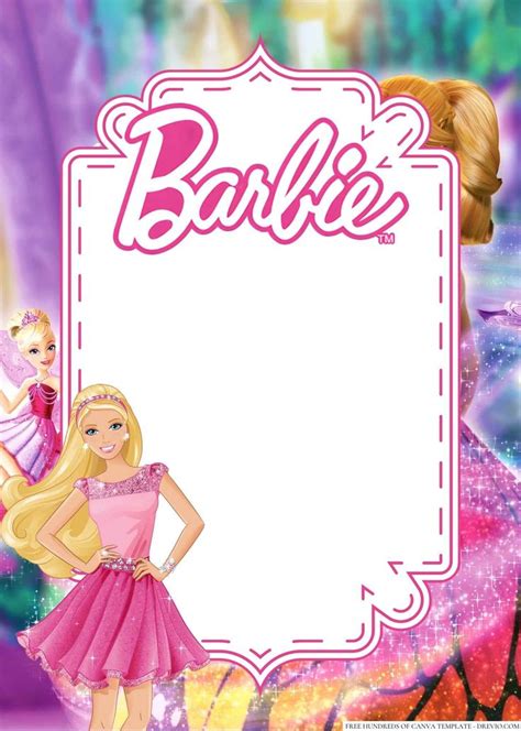 5 Free Barbie Birthday Invitation Templates