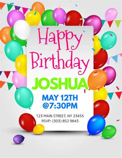 5 Free Birthday Flyer Templates In Word