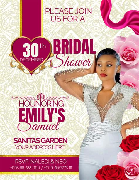 5 Free Bridal Shower Poster Templates