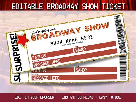 5 Free Broadway Ticket Templates To Download