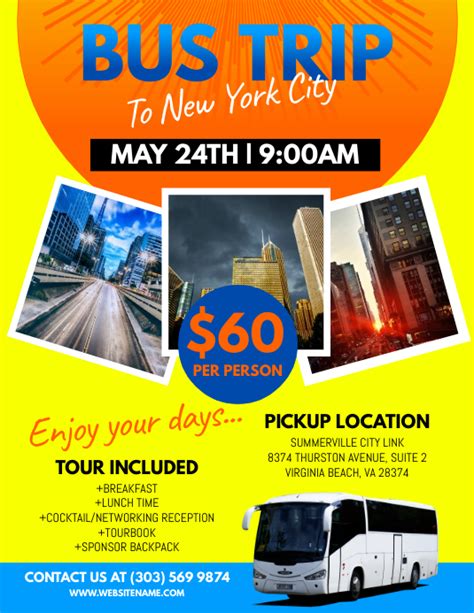 5 Free Bus Trip Flyer Templates To Download