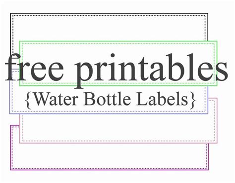 5 Free Diy Water Bottle Label Templates