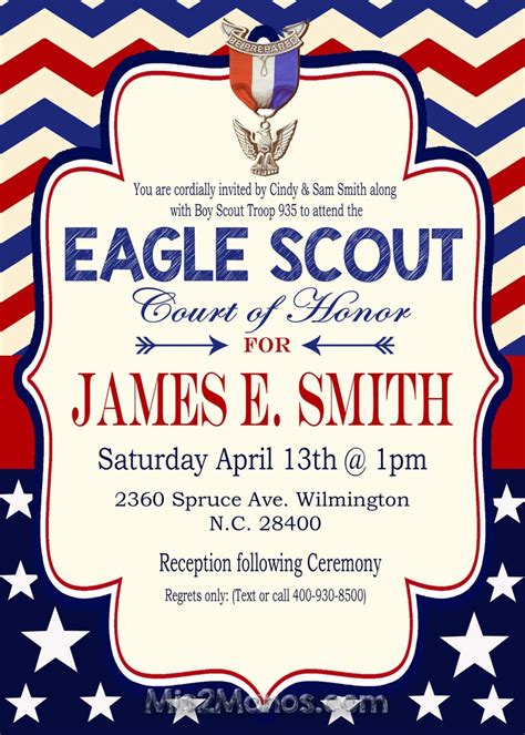 5 Free Eagle Scout Invitation Templates