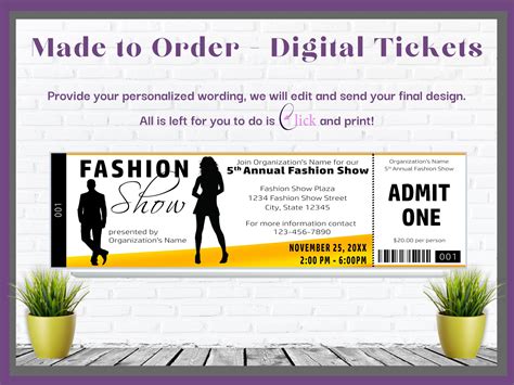 5 Free Fashion Show Ticket Templates