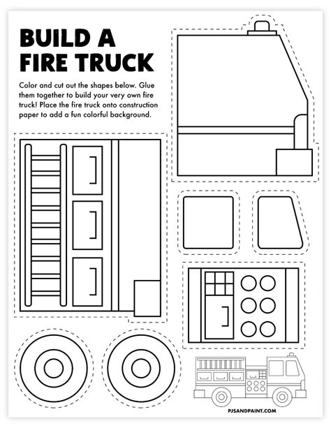 5 Free Fire Truck Template Printables