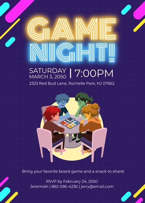 5 Free Game Night Invitation Templates To Try