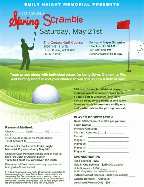 5 Free Golf Scramble Flyer Templates