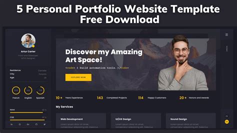 5 Free Html Css Portfolio Templates