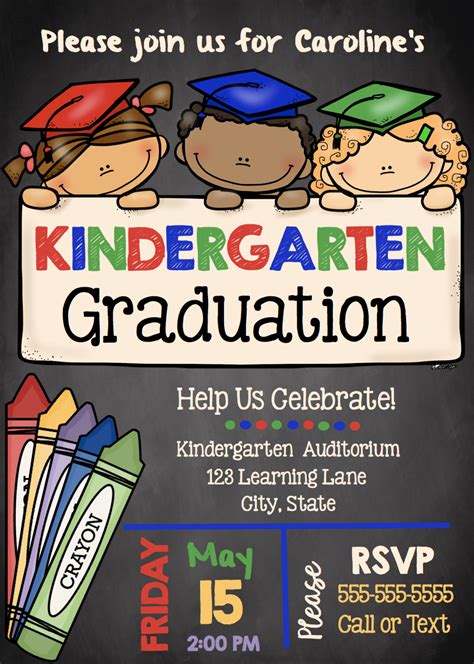 5 Free Kindergarten Graduation Invitation Templates Download