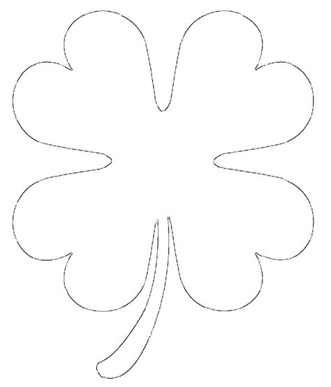 5 Free Large Four Leaf Clover Templates