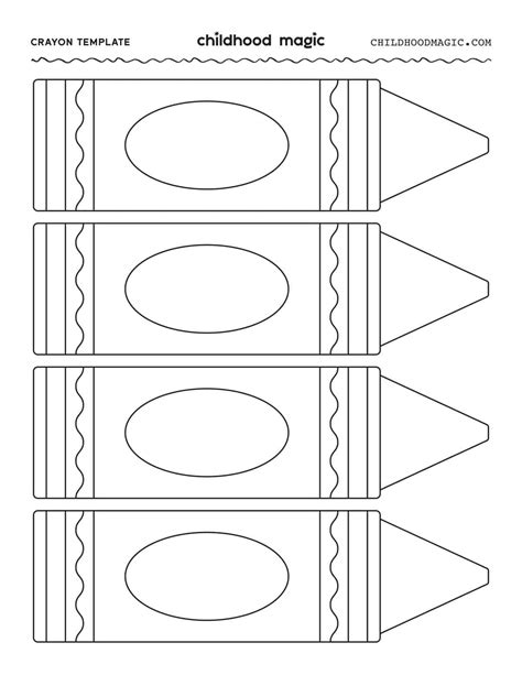 5 Free Large Printable Crayon Templates