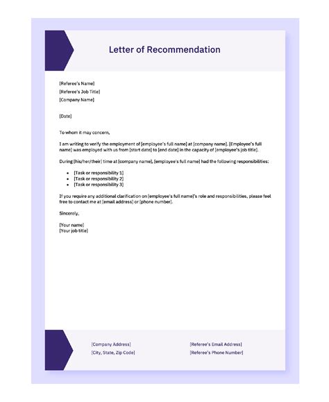 5 Free Letter Of Recommendation Templates Google Doc